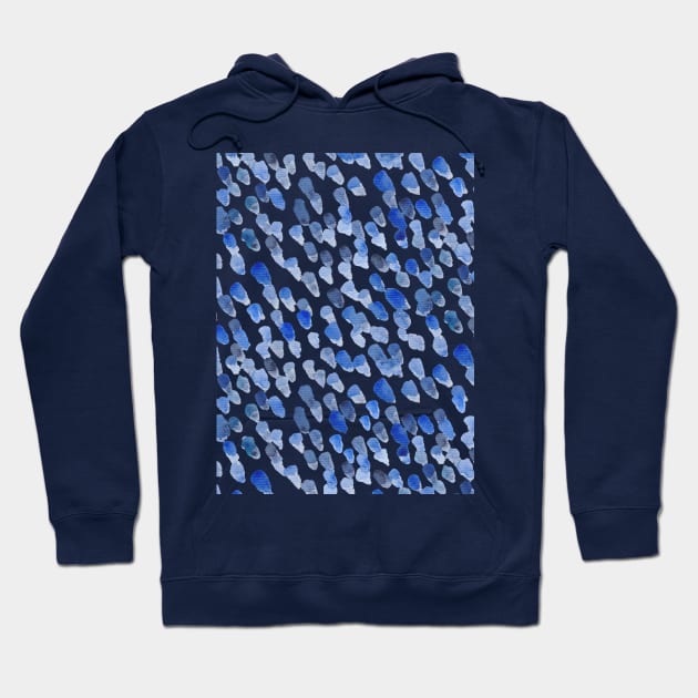 Imperfect brush strokes - blue Hoodie by wackapacka